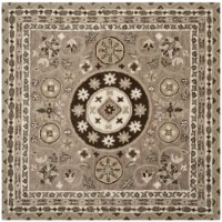 SAFAVIEH Bella BEL674B Handmade Taupe / Light Grey Rug 5' square