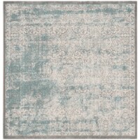 Safavieh PAS401B-7SQ Passion Square Area Rug, Turquoise & Ivory - 6 ft.-7 in. x 6 ft.-7 in.