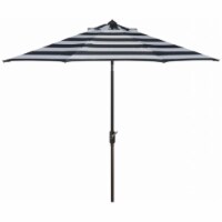 SAFAVIEH Outdoor Collection Iris Fashion Line 9-Foot Tilt Umbrella Black / White