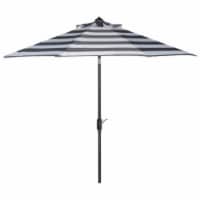SAFAVIEH Outdoor Collection Iris Fashion Line 9-Foot Tilt Umbrella Grey / White