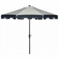 SAFAVIEH Outdoor Collection City Fashion 9-Foot Tilt Umbrella Beige / Navy