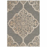 Safavieh DDY510B-2 2 x 3 ft. Dip Dye Hand Tufted Accent Area Rug, Slate & Beige
