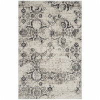 Safavieh ATF237A-4 4 x 6 ft. Artifact Power Loomed Small Rectangular Area Rug, Charcoal & Cre
