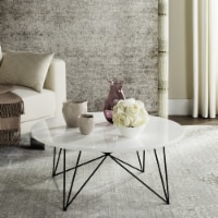 SAFAVIEH Maris Retro Mid-Century Lacquer Coffee Table White