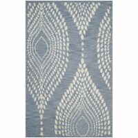 Safavieh BEL126A-5 Bella Hand Tufted Rectangle Rug, Blue & Ivory - 5 x 8 ft.