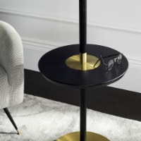SAFAVIEH Janell Floor Lamp | Black / Gold |