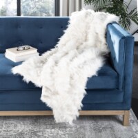 SAFAVIEH Luxe Feather Throw Blanket White