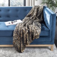 Safavieh Faux Black Leopard Throw