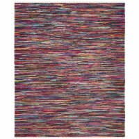 Safavieh RAR128G-8 Rag Rug Large Rectangle Area Rug, Multicolor - 8 x 10 ft.