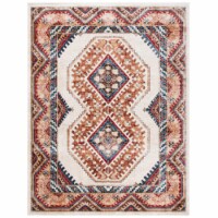 Safavieh BIJ647A-6 Bijar Medium Rectangle Area Rug, Ivory & Rust - 6 ft. - 7 in. x 9 ft.