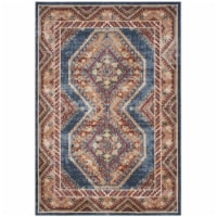 Safavieh BIJ647B-6 Bijar Medium Rectangle Area Rug, Royal & Rust - 6 ft. - 7 in. x 9 ft.