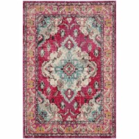 Safavieh MNC243D-4 Monaco Small Rectangle Area Rug, PInk & Multi - 4 x 5 ft. - 7 in.