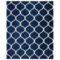 Safavieh SGH280C-10 10 x 14 ft. Hudson Shag Power Loomed Large Rectangular Area Rug, Navy & I