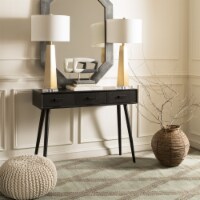 SAFAVIEH Albus 3-Drawer Console Table Black