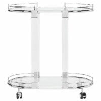 Safavieh SFV2501B Lennon Bar Trolley, Chrome
