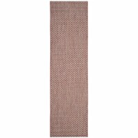 Safavieh CY8653-36521-28 Courtyard Runner Rugs, Rust & Light Grey - 2 ft. 3 in. x 8 ft.