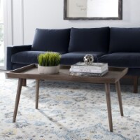 SAFAVIEH Nonie Coffee Table With Tray Top Chocolate