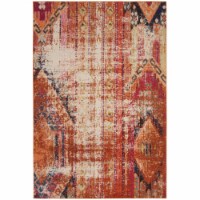 Safavieh MNC222H-5 5 ft.1 in. x 7 ft.7 in. Monaco Power Loomed Medium Rectangle Area Rug, Ora