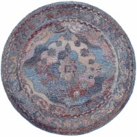 Safavieh VOS740A-6R Vintage Oushak Hand Tufted Round Rug, Blue - 6 x 6 ft.