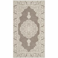 Safavieh MRB615A-24 2 ft.-3 in. x 4 ft. Marbella Handwoven Accent Area Rug, Light Grey & Ivor