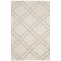 Safavieh STW701A-4 4 x 6 ft. Stone Wash Hand Knotted Small Rectangle Area Rug, Dove & Ivory