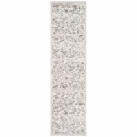 Safavieh CNG622S-28 Carnegie Power Loomed Runner Rugs, Silver & Grey - 2 ft. 3 in. x 8 ft.