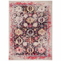 Safavieh MNC206G-810 8 x 10 ft. Monaco Power Loomed Area Rug, Grey & Multi Color - Large Rect