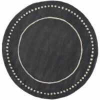 SAFAVIEH Bella BEL151X Handmade Dark Grey / Ivory Rug 5' round
