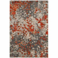 Safavieh MNC225H-4 4 ft. x 5 ft.7 in. Monaco Power Loomed Small Rectangle Area Rug, Grey & Or