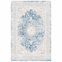 SAFAVIEH Palermo Collection PLM826T Blue / Beige Rug 5' 1 x 7' 6
