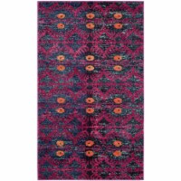 Safavieh MNC213D-3 Monaco Small Rectangle Rugs, Pink & Multi Color - 3 x 5 ft.