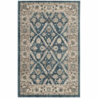 Safavieh SOF378C-2 Sofia Power Loomed Accent Rugs, Blue & Beige - 2 x 3 ft.