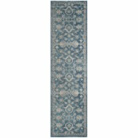 Safavieh SOF386C-210 Sofia Rugs, Blue & Beige - 2 ft. 2 in. x 10 ft.