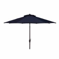 SAFAVIEH Outdoor Collection Ortega 9-Foot Tilt Crank Umbrella Navy