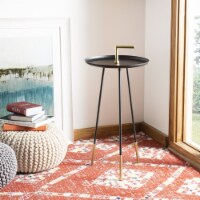 SAFAVIEH Delia Handle Side Table Black / Gold