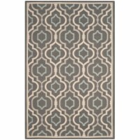 SAFAVIEH Outdoor CY7938-23621 Courtyard Grey / Blue Rug 8' x 11'