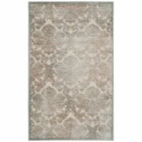 Safavieh PAR307-7140-24 2 ft.-7 in. x 4 ft. Paradise Power Loomed Accent Area Rug, Cream & Sl