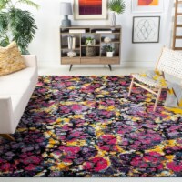 Safavieh FSG370P-3 3 x 5 ft. Fiesta Shag Power Loomed Small Rectangle Area Rug, Lavander & Mu