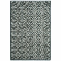 Safavieh SER215G-4 4 x 6 ft. Serenity Power Loomed Small Rectangle Area Rug, Turquoise & Crea