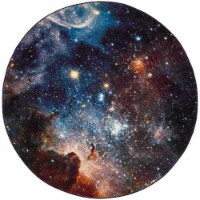 Safavieh GAL109P-5R Galaxy Round Area Rug, Purple & Multicolor - 5 ft.-3 in. x 5 ft.-3 in.