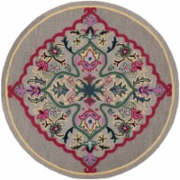 SAFAVIEH Bellagio BLG605D Handmade Dark Grey / Multi Rug 5' round