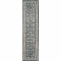 Safavieh SOF376C-26 Sofia Power Loomed Runner Rugs, Blue & Beige - 2 ft. 2 in. x 6 ft.