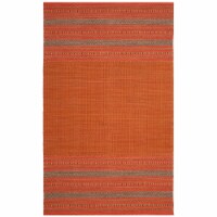 Safavieh MTK214B-5 Montauk Hand Woven Medium Rectangle Area Rug, Orange & Red - 5 x 8 ft.