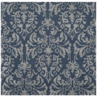 Safavieh BEL156B-5SQ 5 x 5 ft. Bella Hand Tufted Rug, Square - Navy & Grey