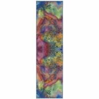 Safavieh PTB119B-28 2 ft.-3 in. x 8 ft. Runner Paint Brush Power Loomed Rug, Blue & Coral