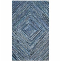 SAFAVIEH Nantucket Collection NAN216A Handmade Blue Rug 5' x 8'