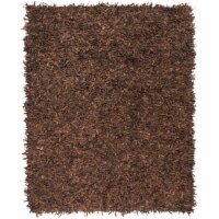 SAFAVIEH Leather Shag LSG601B Hand-knotted Saddle Rug 5' x 8'