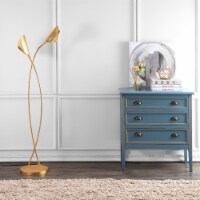 SAFAVIEH Merrigan Ginkgo Leaf Floor Lam | Gold |