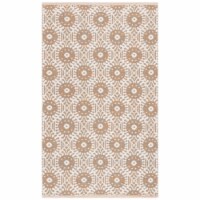 Safavieh MTK612D-3 3 x 5 ft. Medium Rectangle Montauk Hand Woven Rug, Orange & Ivory