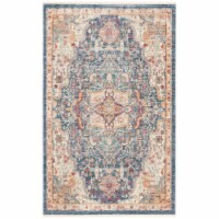 Safavieh ILL707H-3 Illusion Power Loomed Small Rectangle Area Rug, Blue & Purple - 3 x 5 ft.